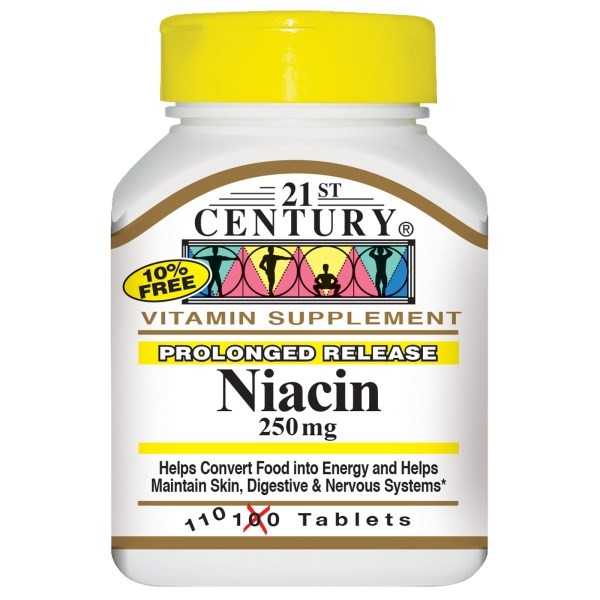 Buy 21st Century Healthcare Niacin Prolonged Release 250mg 110 Tablets Online Australia Ausherb
