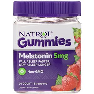 Natrol Gummies Melatonin Strawberry 5mg 90 Count