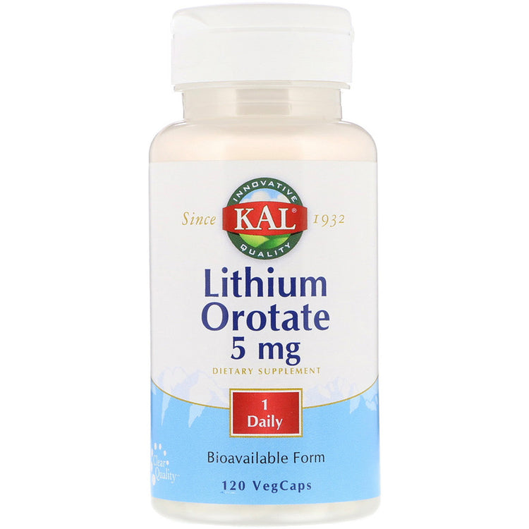KAL Lithium Orotate 5mg 60 VegCaps